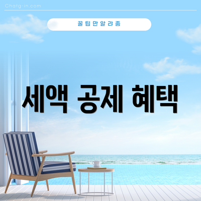 세액 공제 혜택
