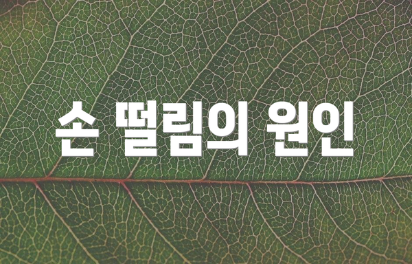 손 떨림의 원인
