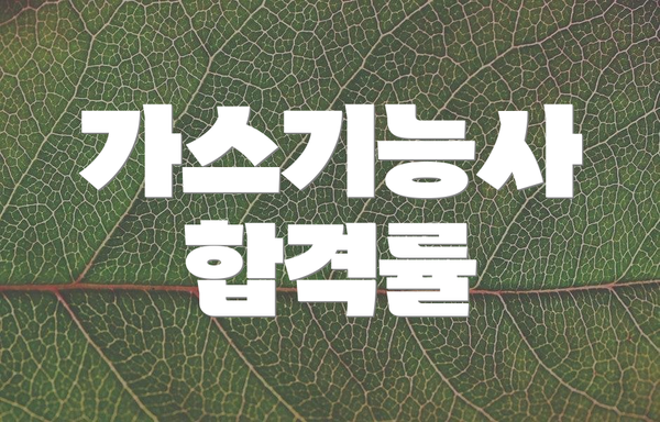 가스기능사 합격률