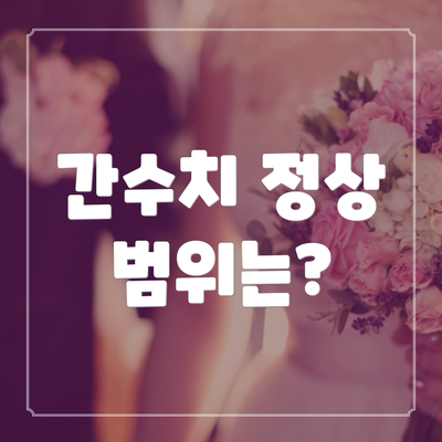 간수치 정상 범위는?