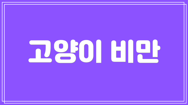 고양이 비만