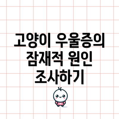 고양이 우울증의 잠재적 원인 조사하기