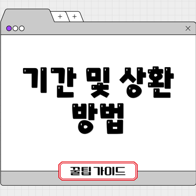 기간 및 상환 방법