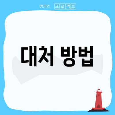 대처 방법