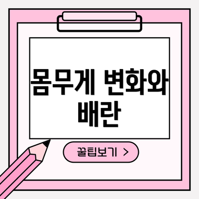 몸무게 변화와 배란