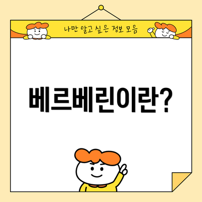 베르베린이란?