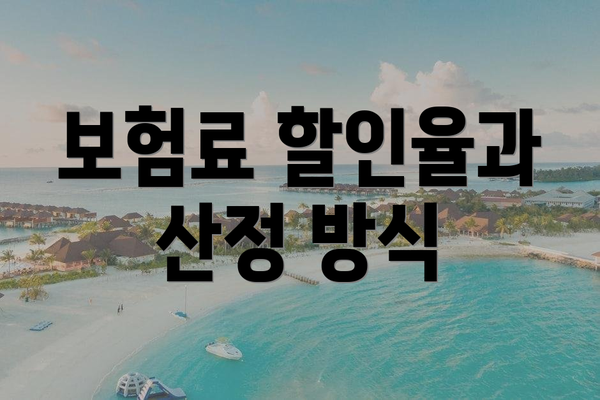 보험료 할인율과 산정 방식