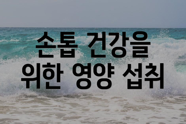 손톱 건강을 위한 영양 섭취