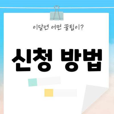 신청 방법