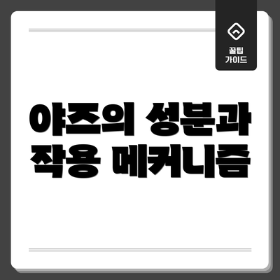 야즈의 성분과 작용 메커니즘
