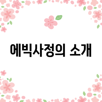 에빅사정의 소개