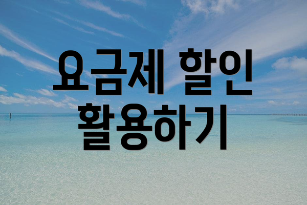 요금제 할인 활용하기