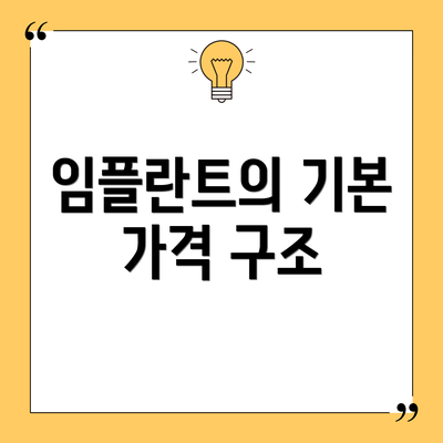 임플란트의 기본 가격 구조