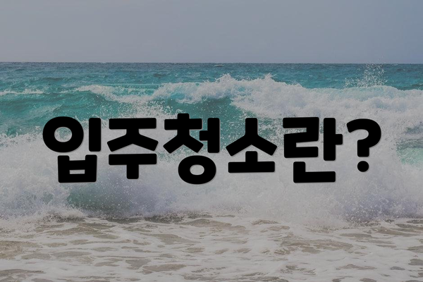 입주청소란?