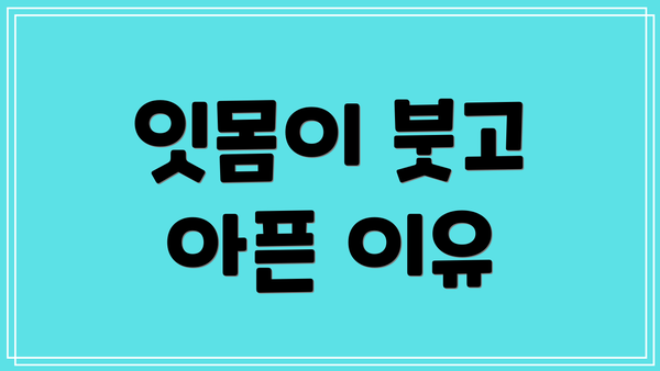 잇몸이 붓고 아픈 이유
