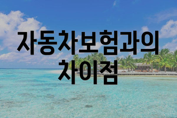 자동차보험과의 차이점