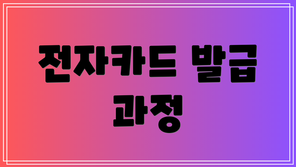 전자카드 발급 과정