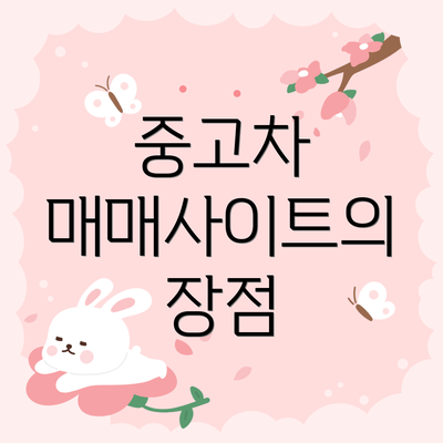 중고차 매매사이트의 장점
