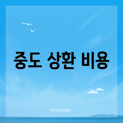 중도 상환 비용