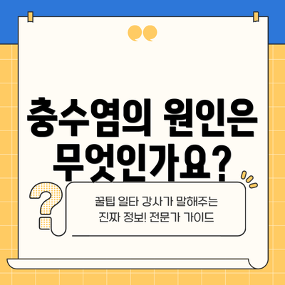 충수염의 원인은 무엇인가요?