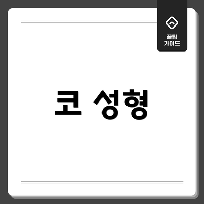 코 성형