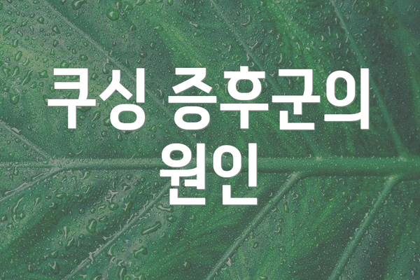 쿠싱 증후군의 원인
