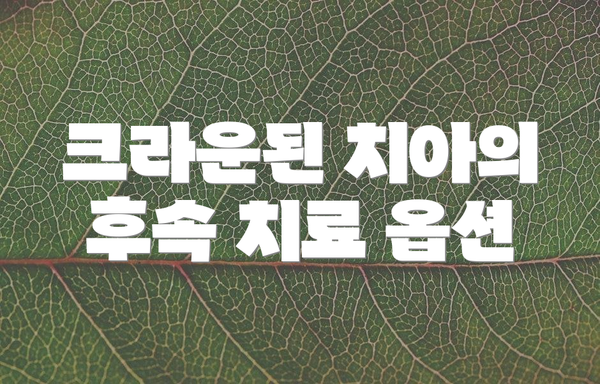크라운된 치아의 후속 치료 옵션