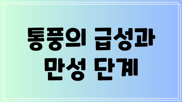 통풍의 급성과 만성 단계