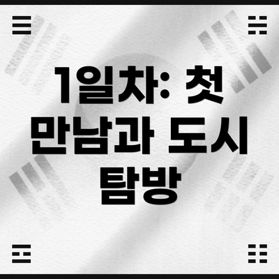 1일차: 첫 만남과 도시 탐방