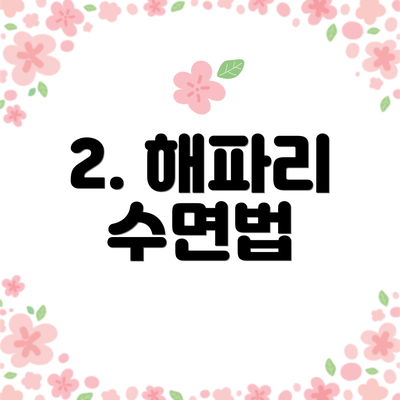 2. 해파리 수면법