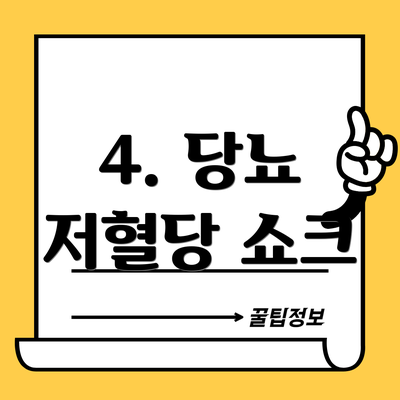 4. 당뇨 저혈당 쇼크
