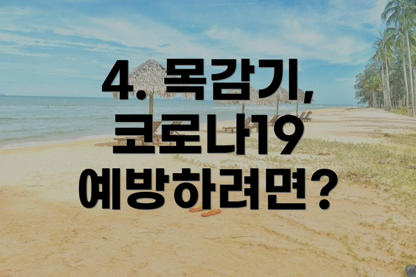 4. 목감기, 코로나19 예방하려면?