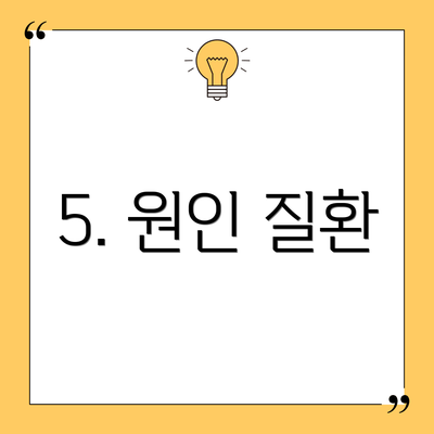 5. 원인 질환