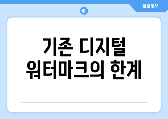 기존 디지털 워터마크의 한계