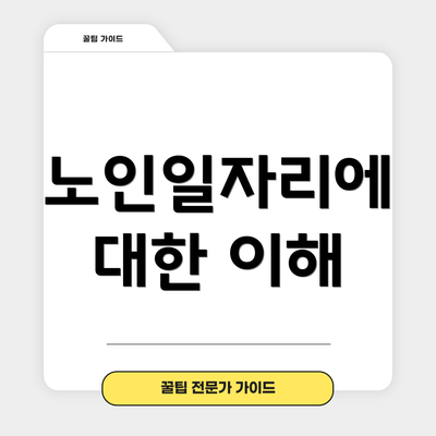 노인일자리에 대한 이해