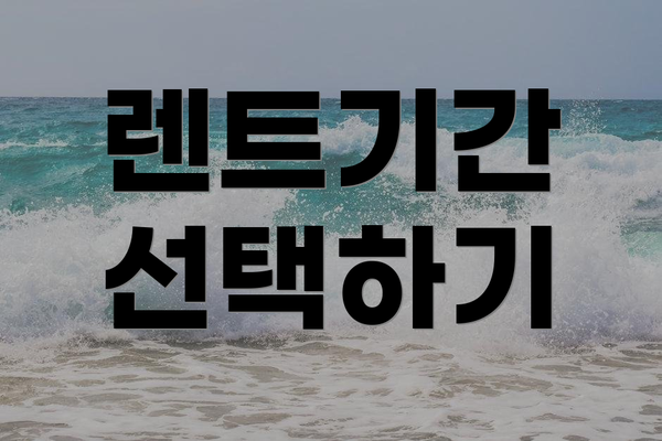 렌트기간 선택하기
