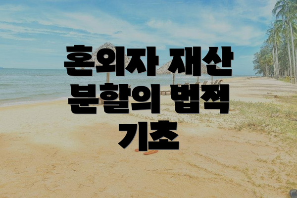 혼외자 재산 분할의 법적 기초