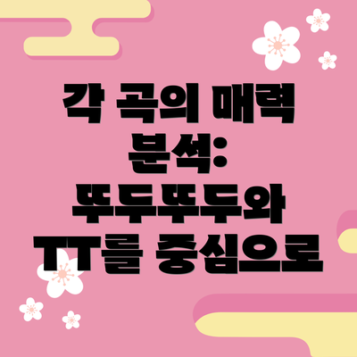 각 곡의 매력 분석: 뚜두뚜두와 TT를 중심으로