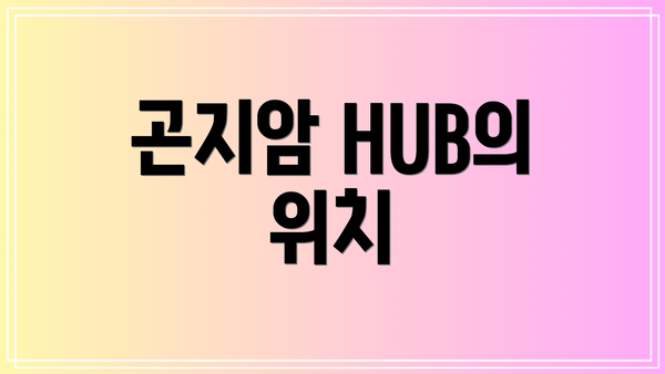 곤지암 HUB의 위치