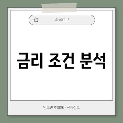 금리 조건 분석