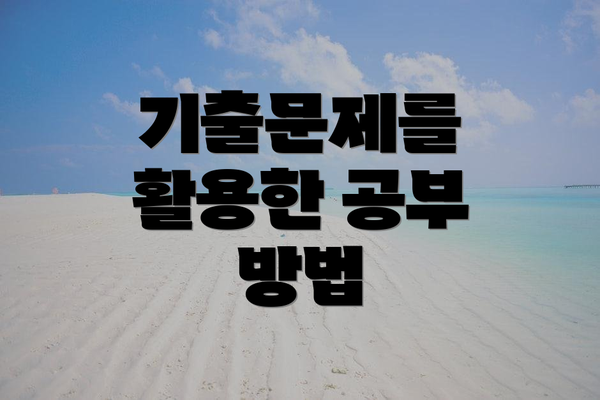 기출문제를 활용한 공부 방법