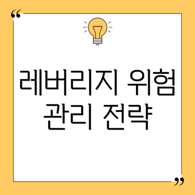 레버리지 위험 관리 전략
