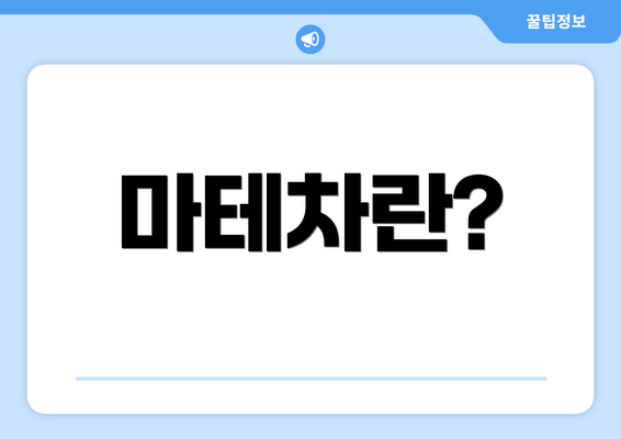 마테차란?