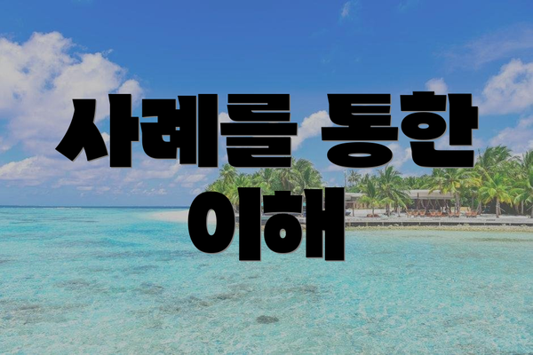 사례를 통한 이해