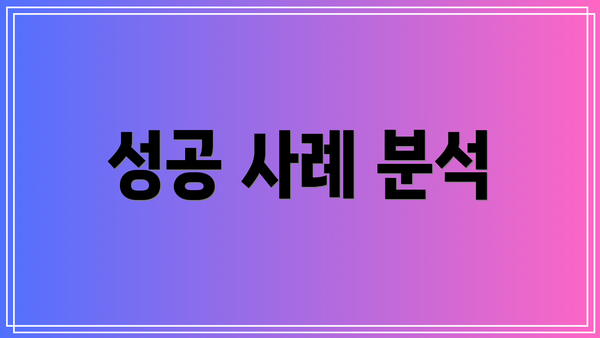 성공 사례 분석
