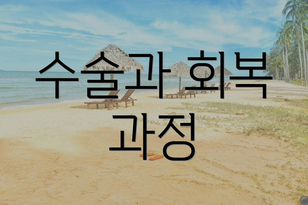 수술과 회복 과정
