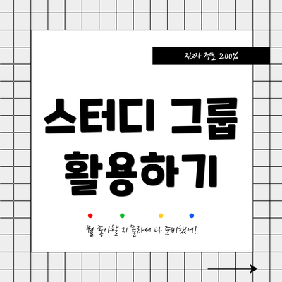 스터디 그룹 활용하기