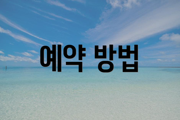 예약 방법