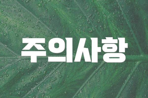 주의사항