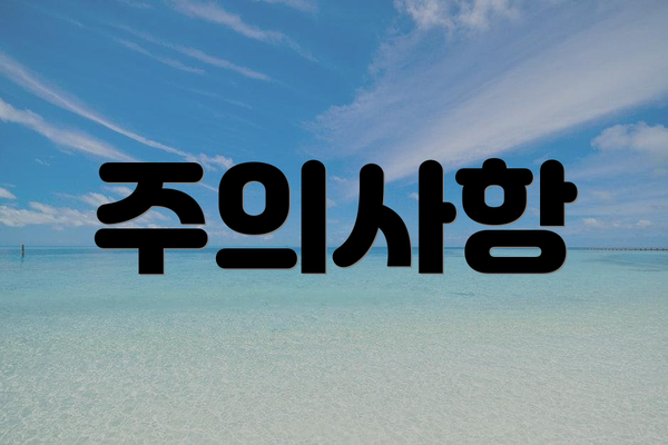 주의사항